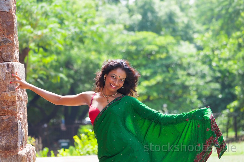 _MG_4256_green.jpg - young indian woman in a saree outdoors